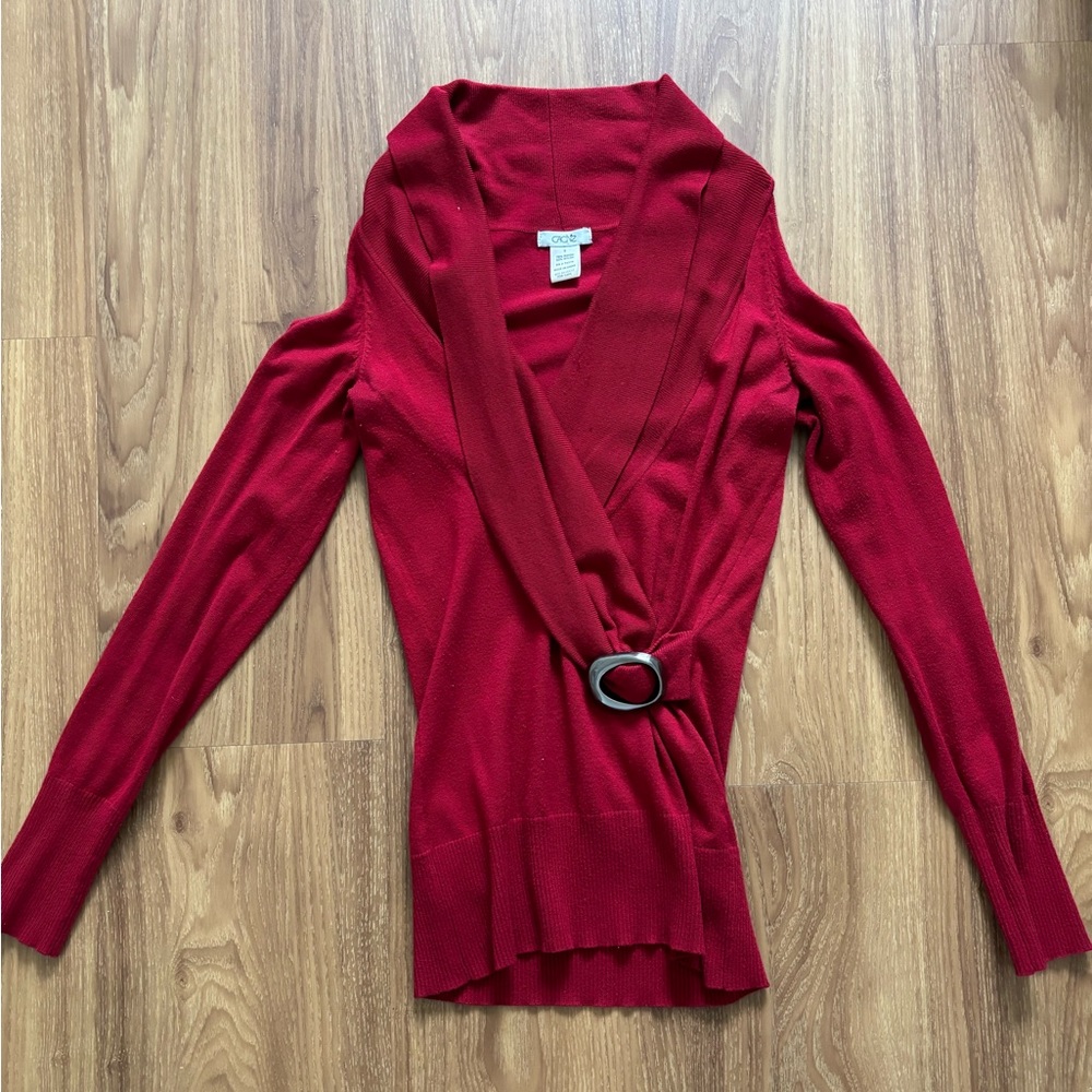 CACHE open shoulder sweater
